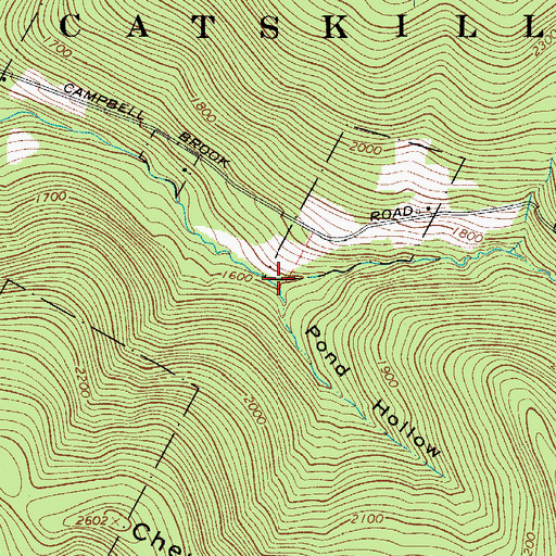 Topographic Map of Pond Hollow, NY