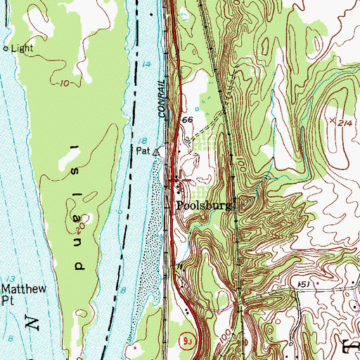 Topographic Map of Poolsburg, NY