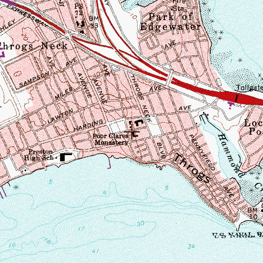 Topographic Map of Monastery of Saint Clare, NY
