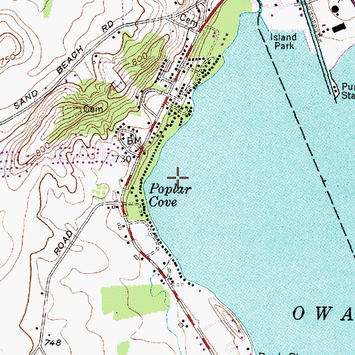Topographic Map of Poplar Cove, NY