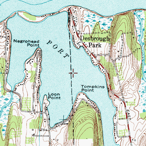 Topographic Map of Port Bay, NY