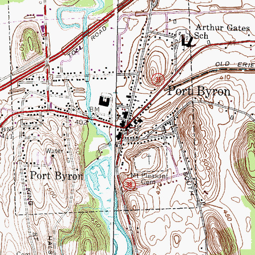 Topographic Map of Port Byron, NY