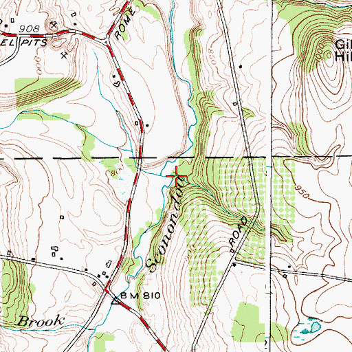 Topographic Map of Porter Brook, NY