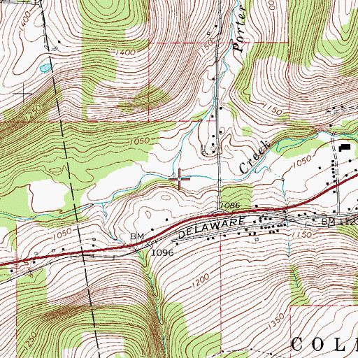 Topographic Map of Porter Creek, NY