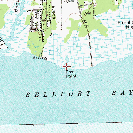 Topographic Map of Post Point, NY