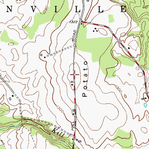 Topographic Map of Potato Hill, NY