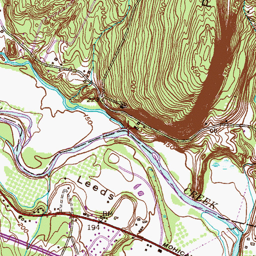 Topographic Map of Potic Creek, NY