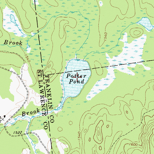 Topographic Map of Potter Pond, NY