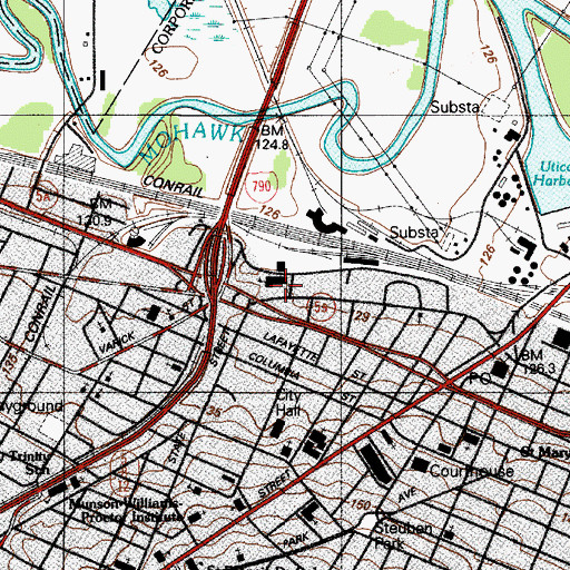 Topographic Map of Potter School, NY