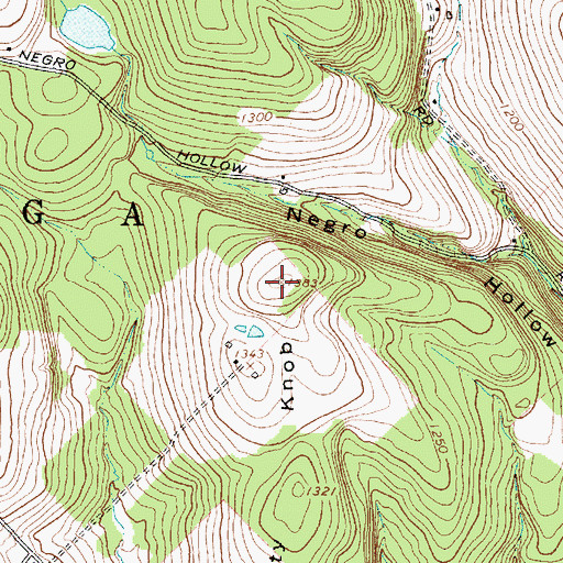 Topographic Map of Poverty Knob, NY