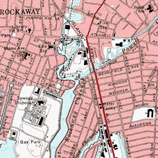 Topographic Map of Powell Creek, NY