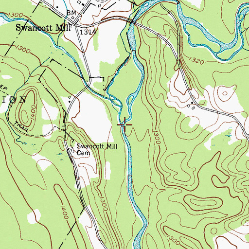 Topographic Map of Powlish Pond Brook, NY