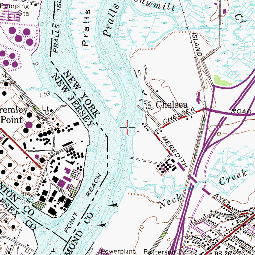 Topographic Map of Pralls Creek, NY