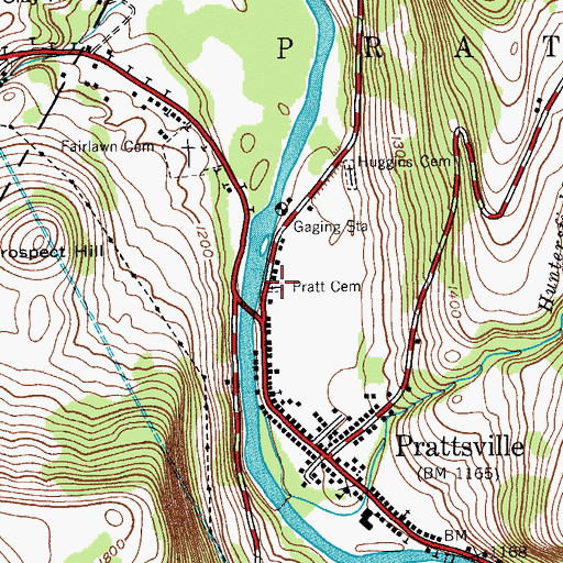 Topographic Map of Lower Cemetery, NY