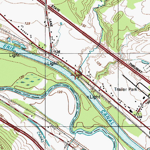 Topographic Map of Pratt Creek, NY