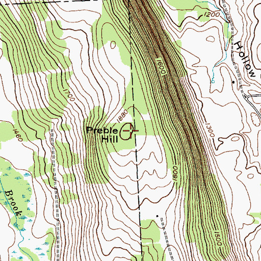 Topographic Map of Preble Hill, NY