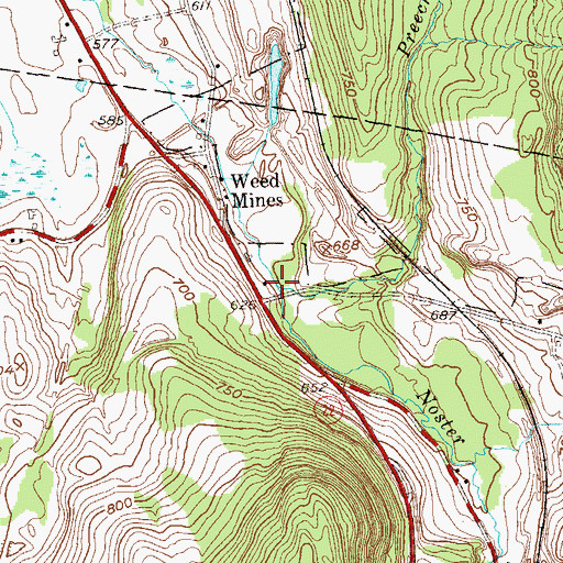 Topographic Map of Preechey Hollow, NY