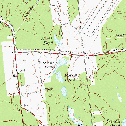 Topographic Map of Prestons Pond, NY