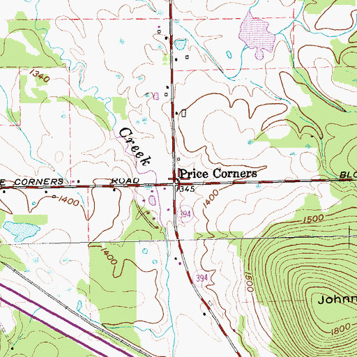 Topographic Map of Price Corners, NY