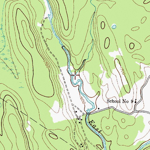 Topographic Map of Pringle Creek, NY