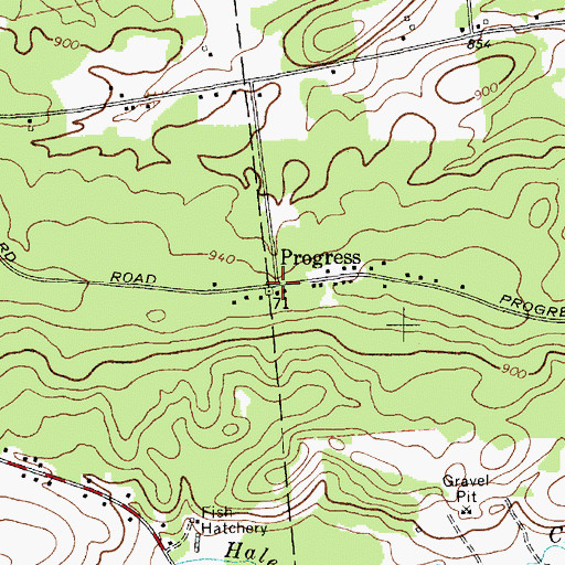 Topographic Map of Progress, NY