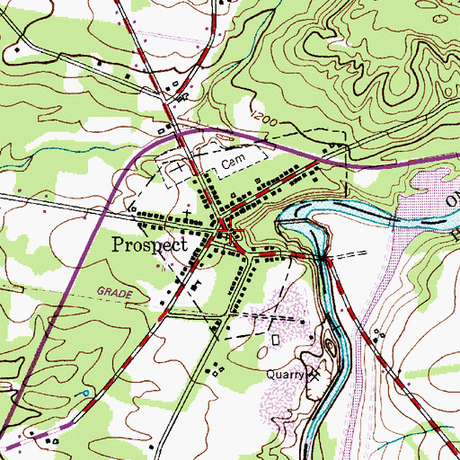 Topographic Map of Prospect, NY