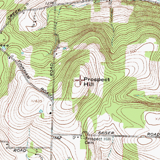 Topographic Map of Prospect Hill, NY