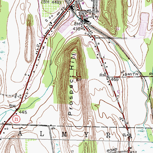 Topographic Map of Prospect Hill, NY