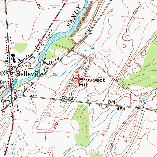 Topographic Map of Prospect Hill, NY