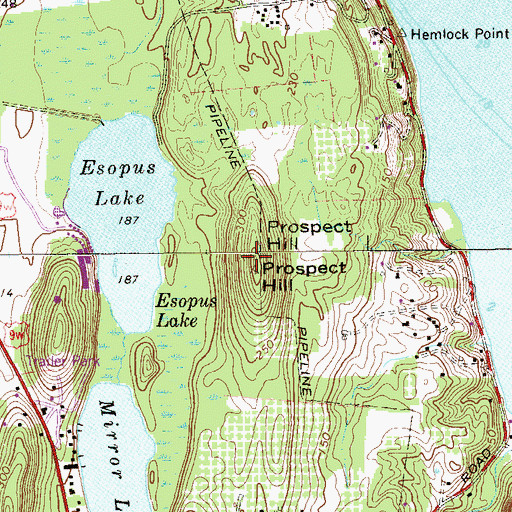 Topographic Map of Prospect Hill, NY