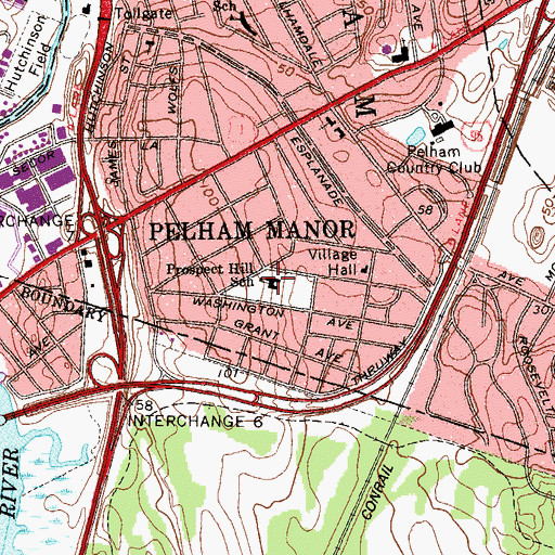 Topographic Map of Prospect Hill School, NY