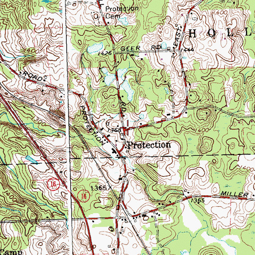 Topographic Map of Protection, NY