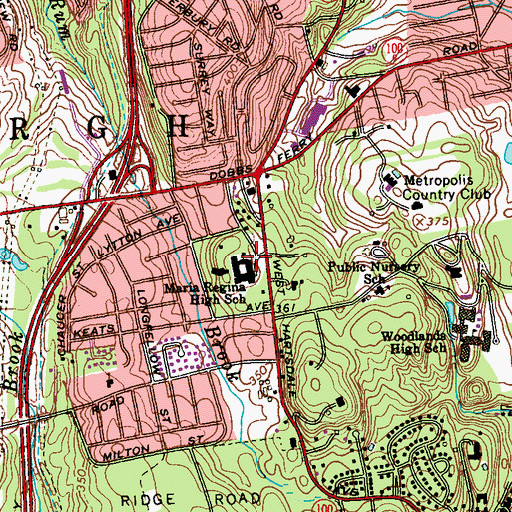 Topographic Map of Public Nursery School, NY