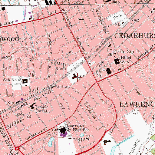 Topographic Map of Public School 1, NY