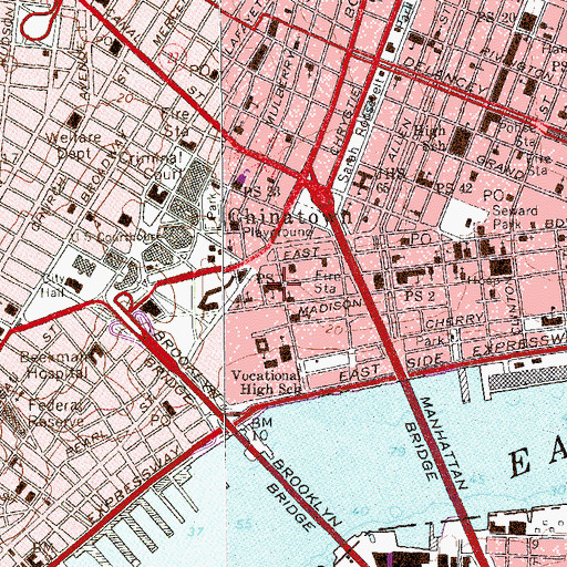 Topographic Map of Public School 1, NY