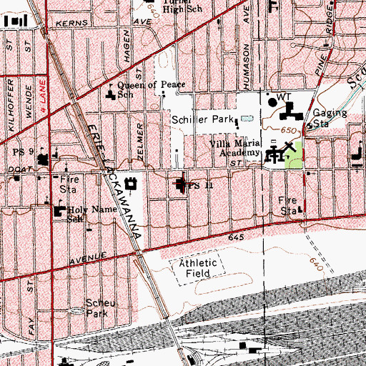 Topographic Map of Public School 11, NY
