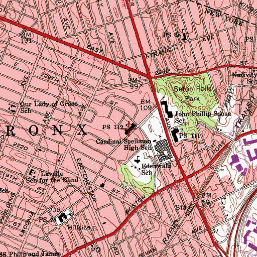 Topographic Map of Public School 112, NY