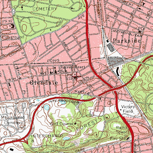 Topographic Map of Public School 113, NY
