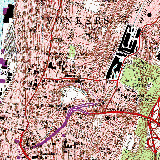 Topographic Map of Public School 12, NY