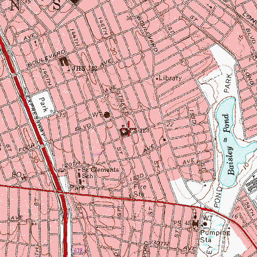 Topographic Map of Public School 123, NY