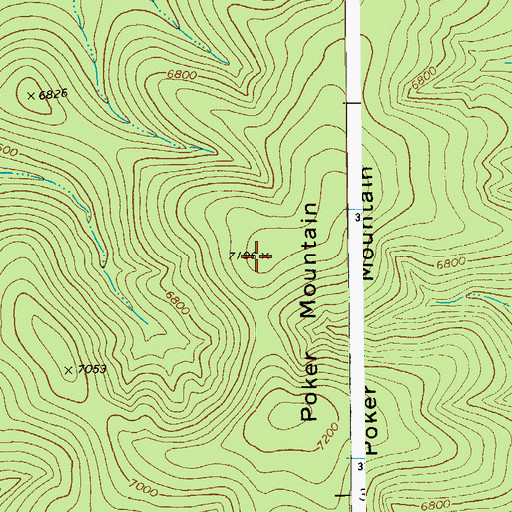 Topographic Map of Poker Mountain, AZ
