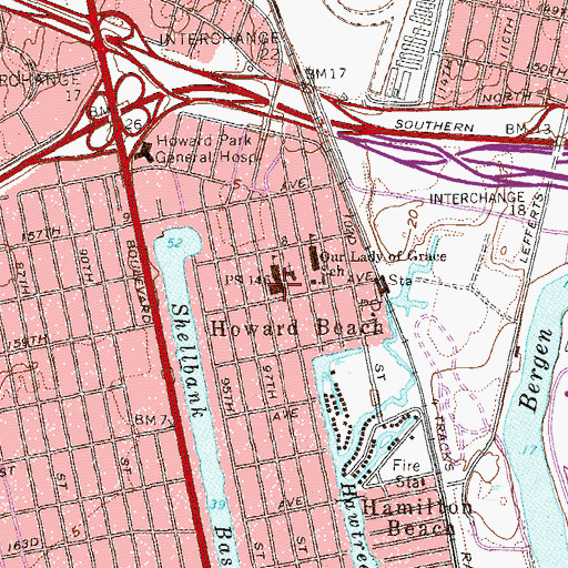 Topographic Map of Public School 146, NY