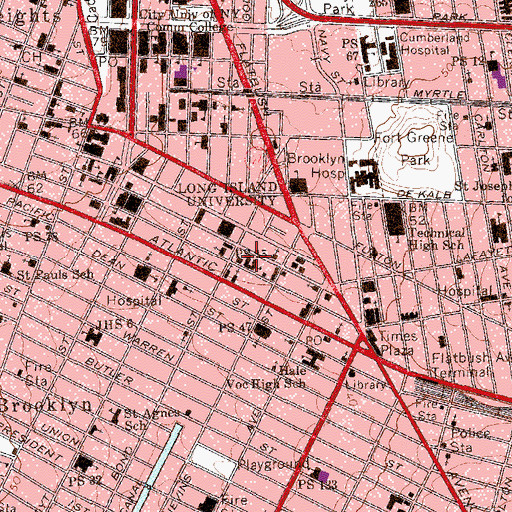 Topographic Map of Public School 15, NY