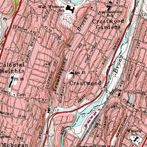 Topographic Map of Paideia School 15, NY