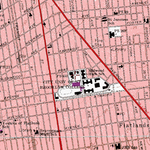 Topographic Map of Public School 152, NY