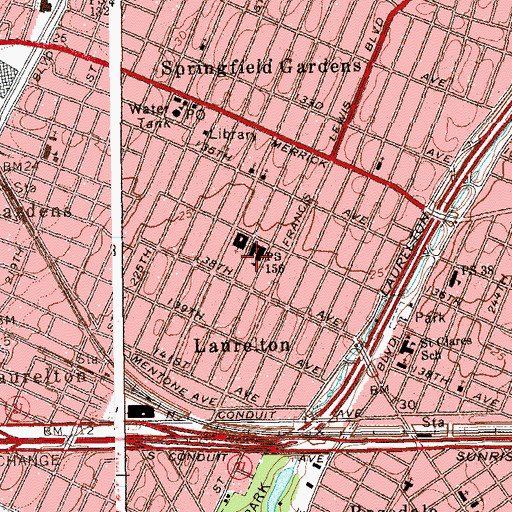 Topographic Map of Public School 156, NY