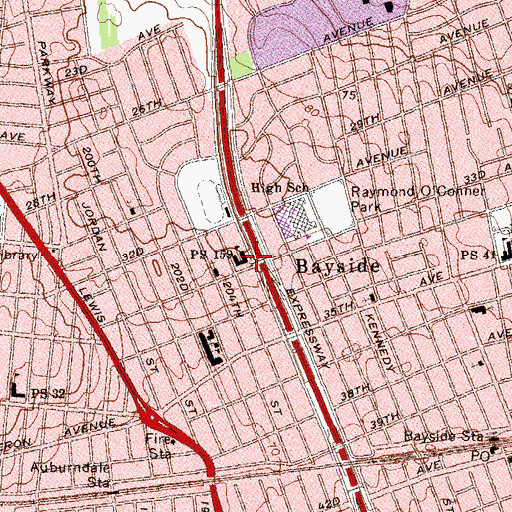 Topographic Map of Public School 159, NY