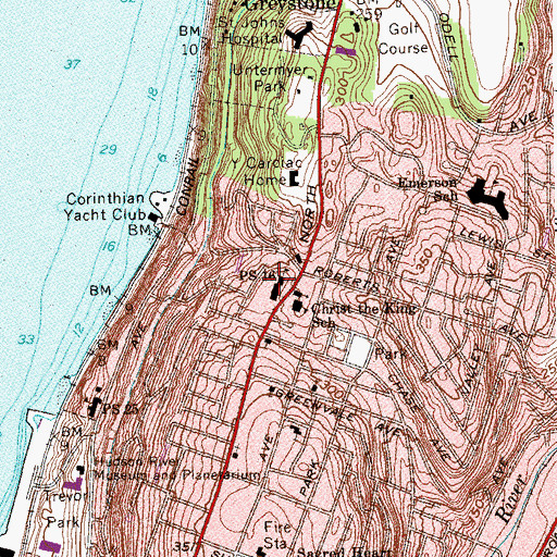 Topographic Map of Public School 16, NY