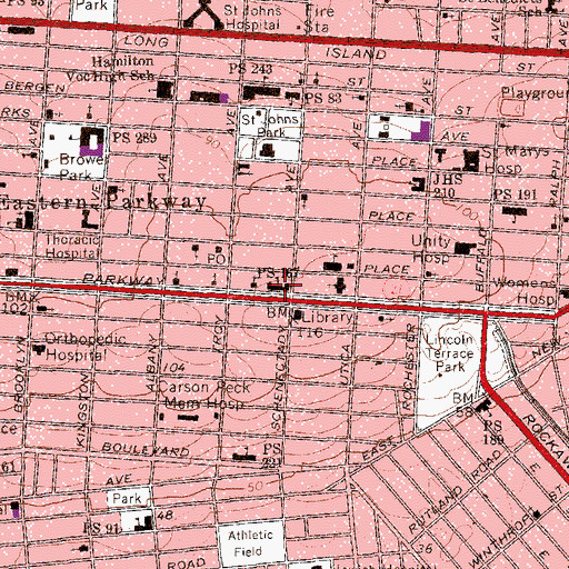 Topographic Map of Public School 167, NY