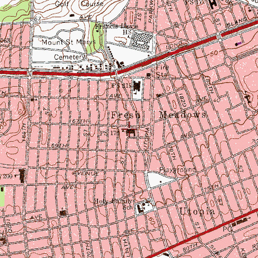 Topographic Map of Public School 173, NY
